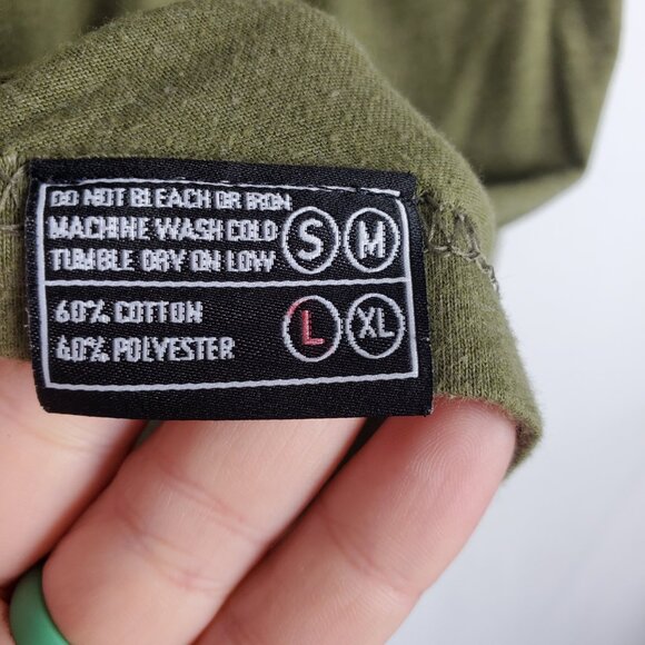 Lumber Legs Green Mens Short Sleeve Tshirt "Crush The Stereotype" Sz Lrg - Picture 6 of 9